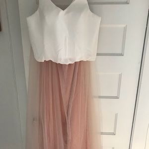 Two piece prom dress.